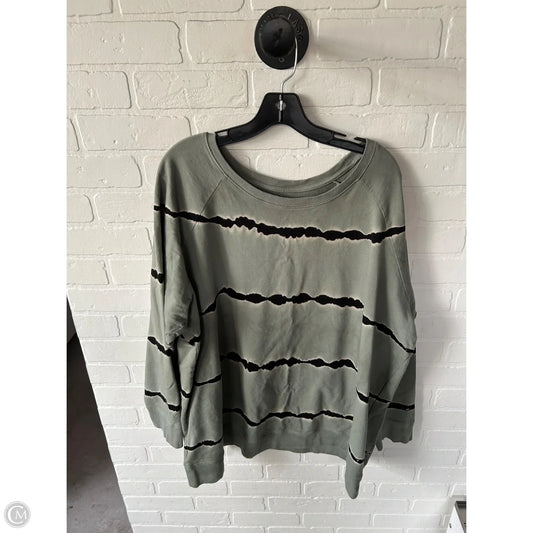 Athletic Sweatshirt Crewneck By Torrid In Black & Green, Size: 3x