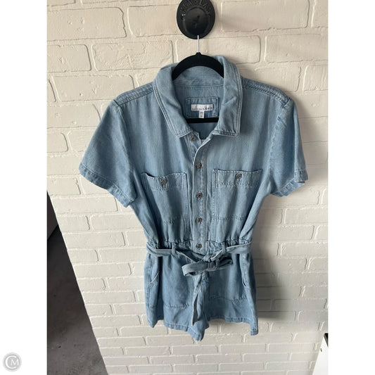 Romper By Loft In Blue Denim, Size: M