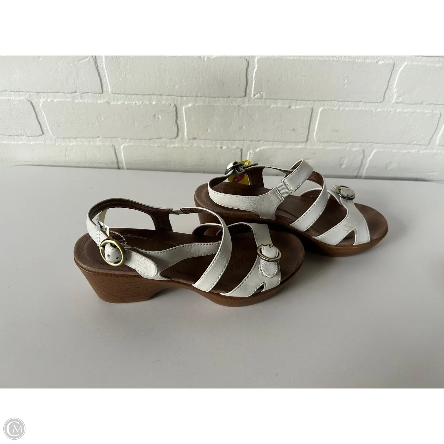 Sandals Heels Block By Dansko In White, Size: 6.5