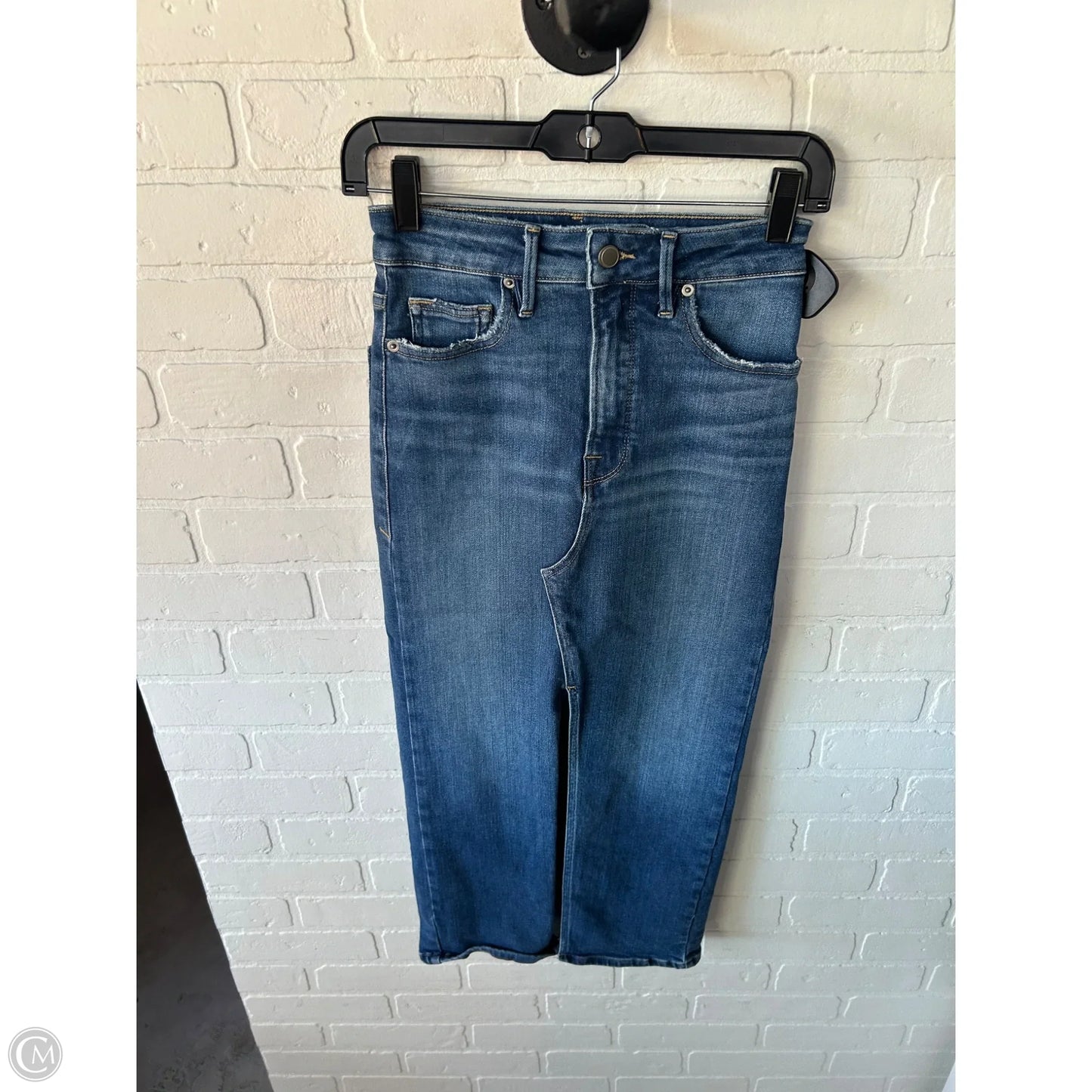 Skirt Maxi By Good American In Blue Denim, Size: 0