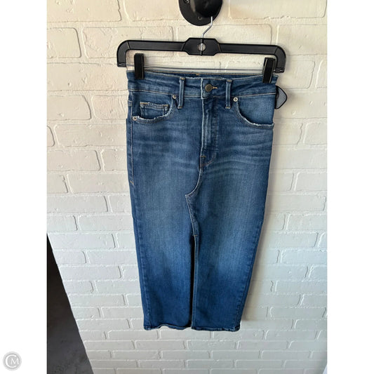 Skirt Maxi By Good American In Blue Denim, Size: 0