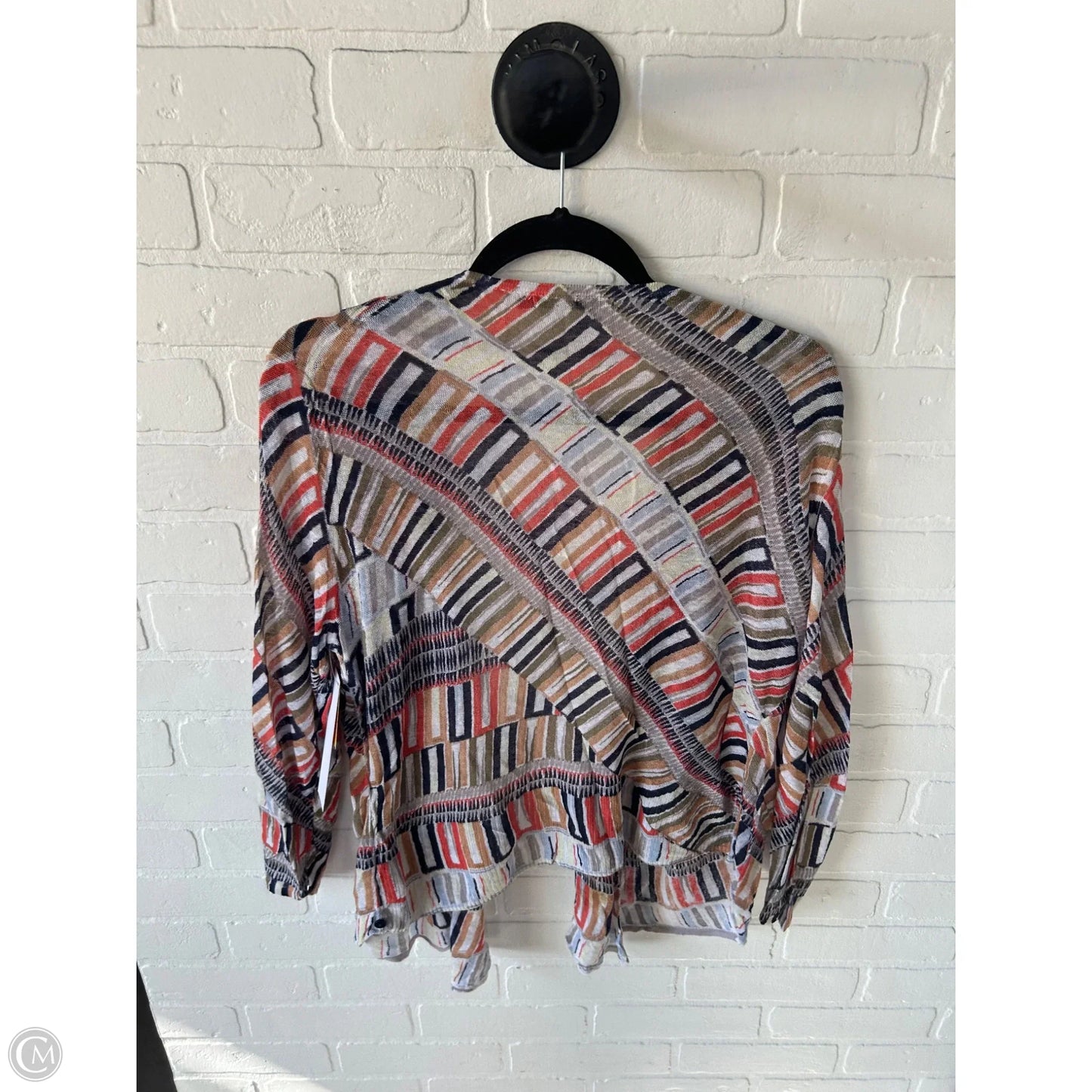 Cardigan By Nic + Zoe In Blue & Orange, Size: L