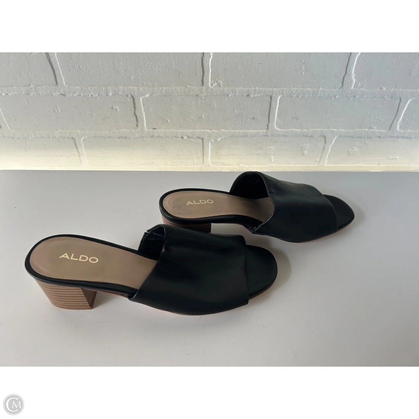 Sandals Heels Block By Aldo In Black, Size: 8