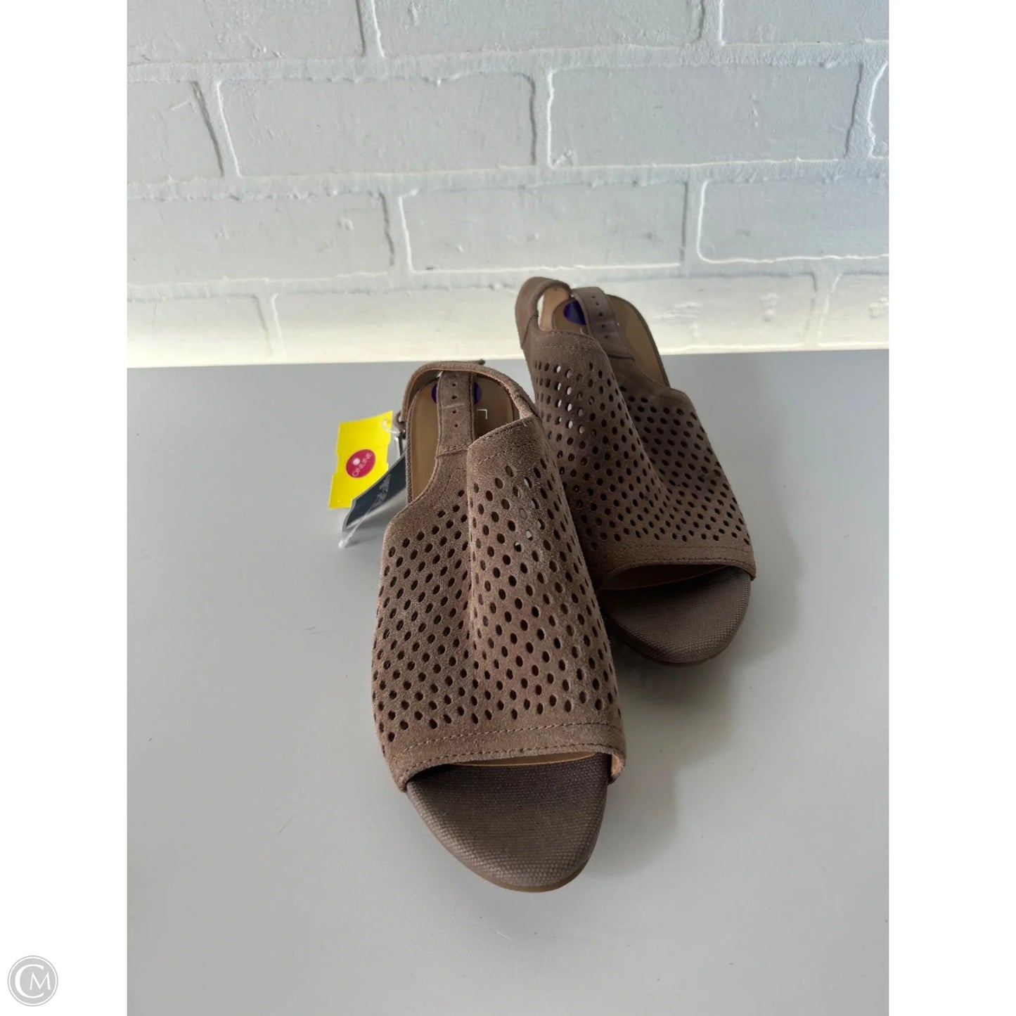 Sandals Heels Block By Franco Sarto In Tan, Size: 8.5