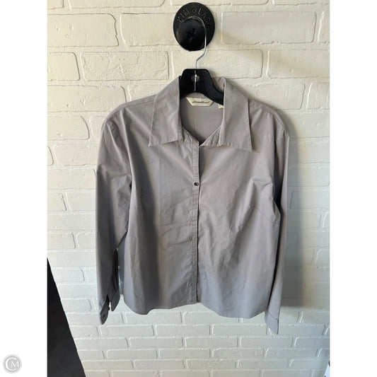 Top Long Sleeve By Eddie Bauer In Grey, Size: L