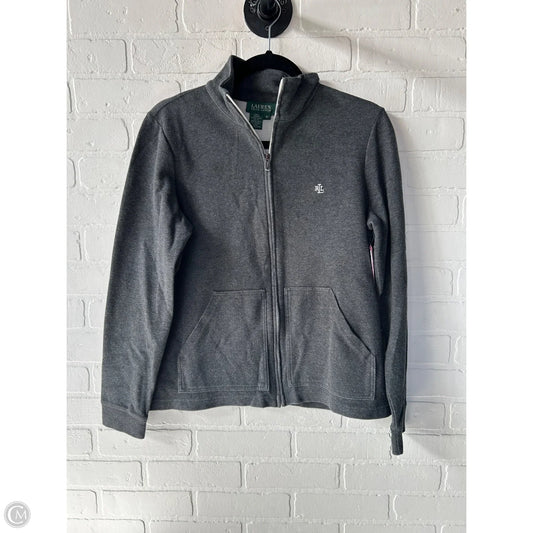 Sweatshirt Collar By Lauren By Ralph Lauren In Grey, Size: M