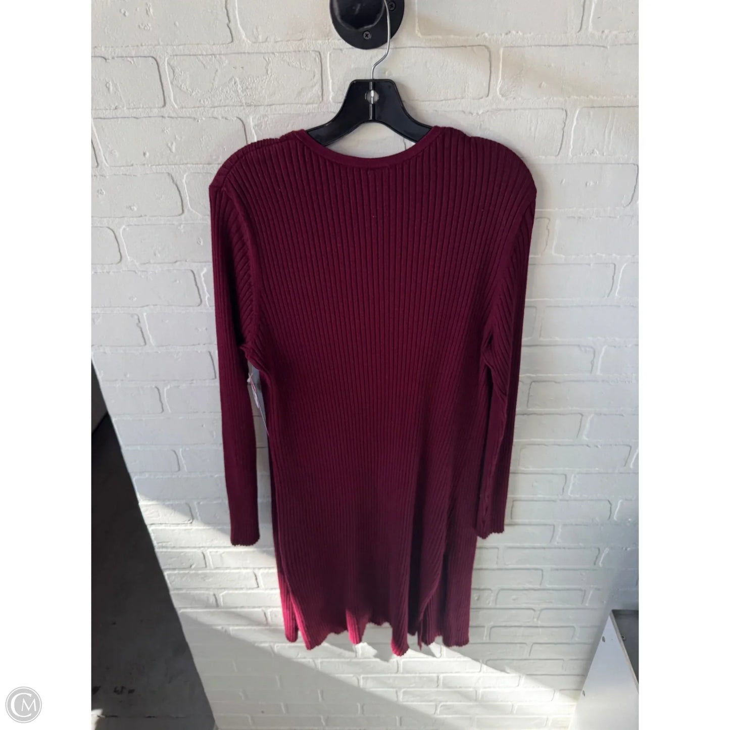 Sweater Cardigan By Faded Glory In Red, Size: Xl