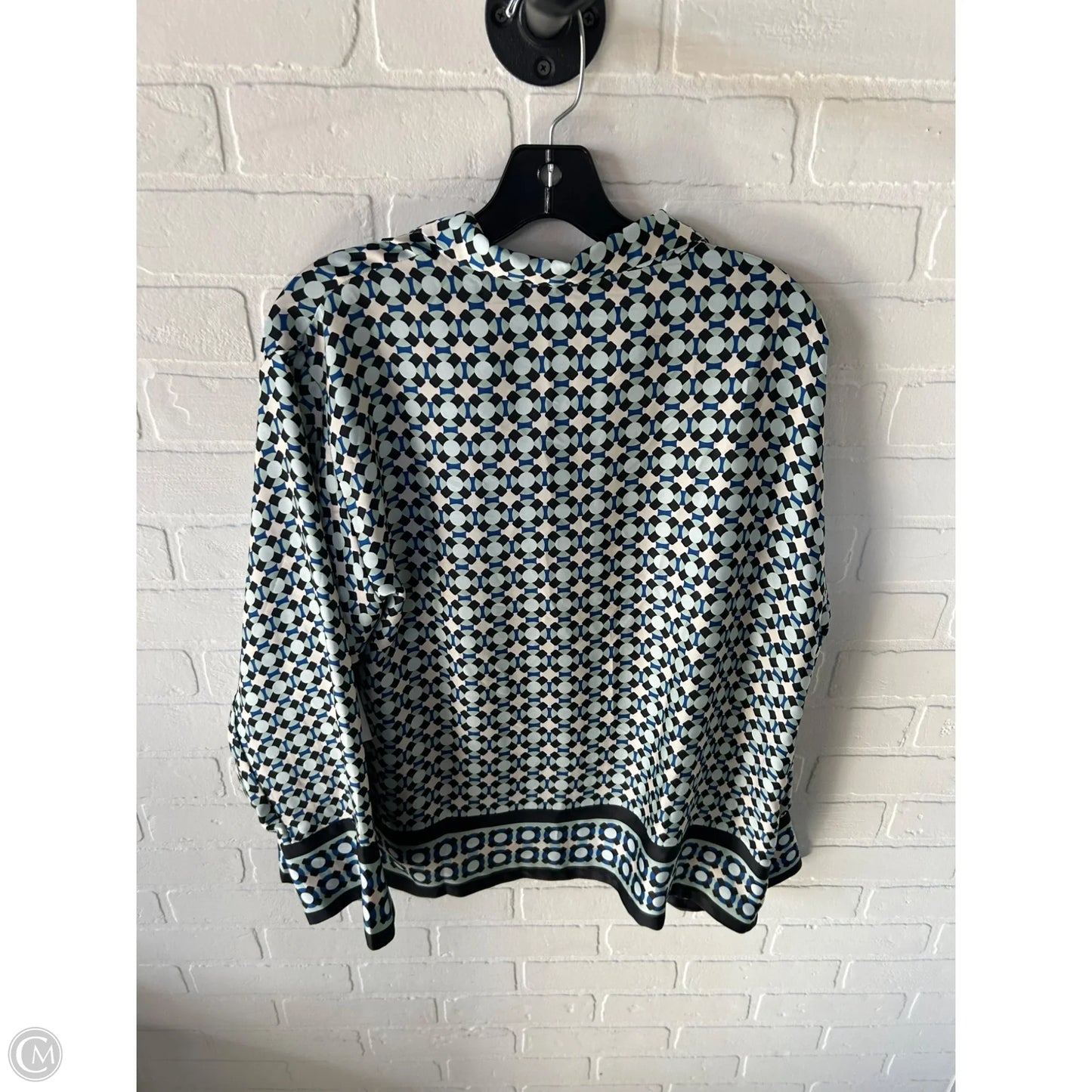 Top Long Sleeve By H&m In Black & Blue, Size: L