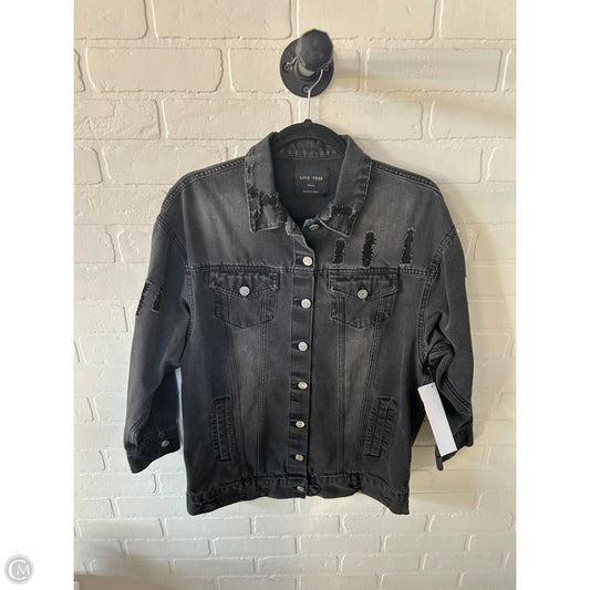 Jacket Denim By Love Tree In Black Denim, Size: S