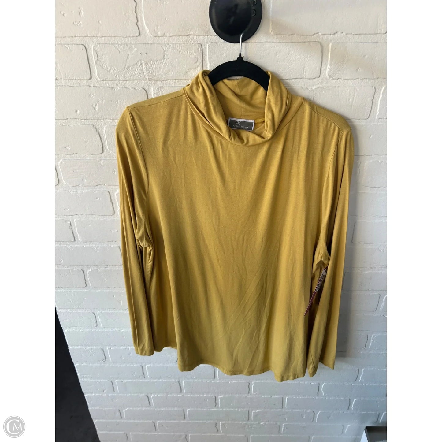 Top Long Sleeve Basic By Jm Collections In Yellow, Size: Xlp