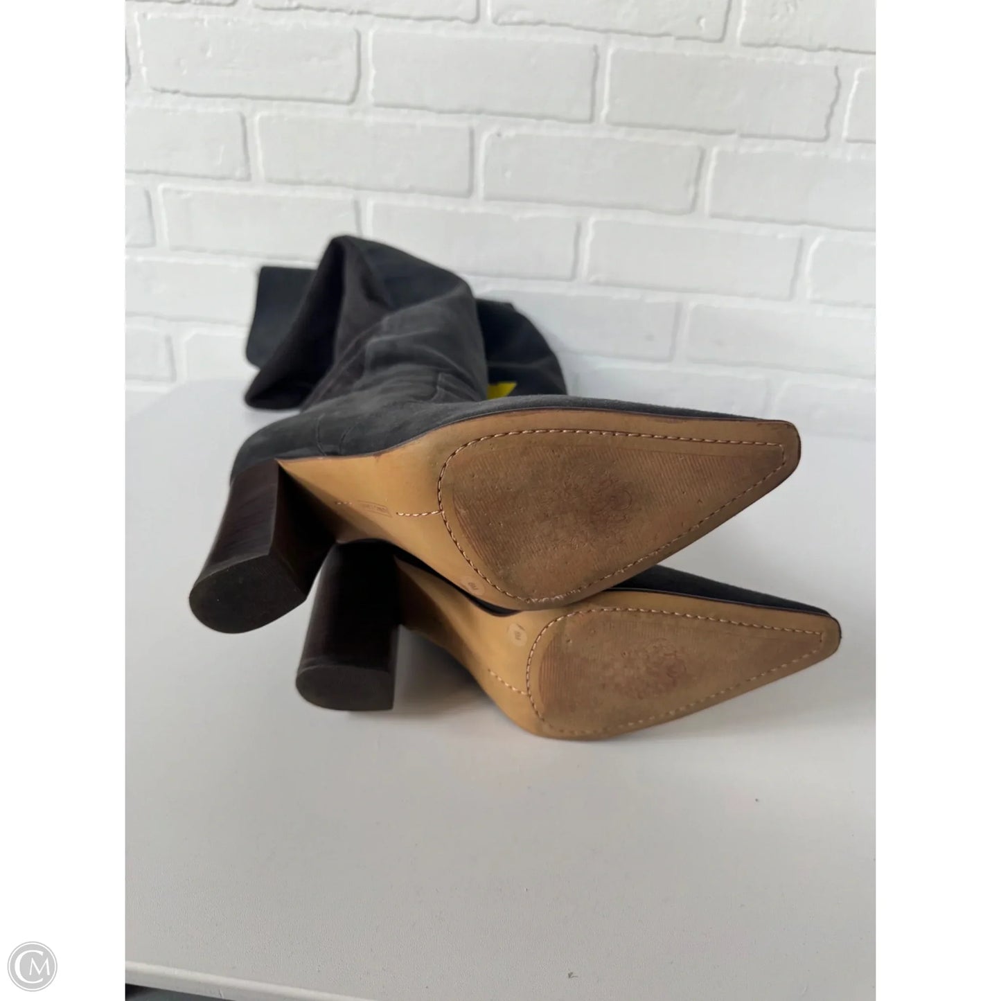 Boots Over-the-knee Heels By Vince Camuto In Grey, Size: 8