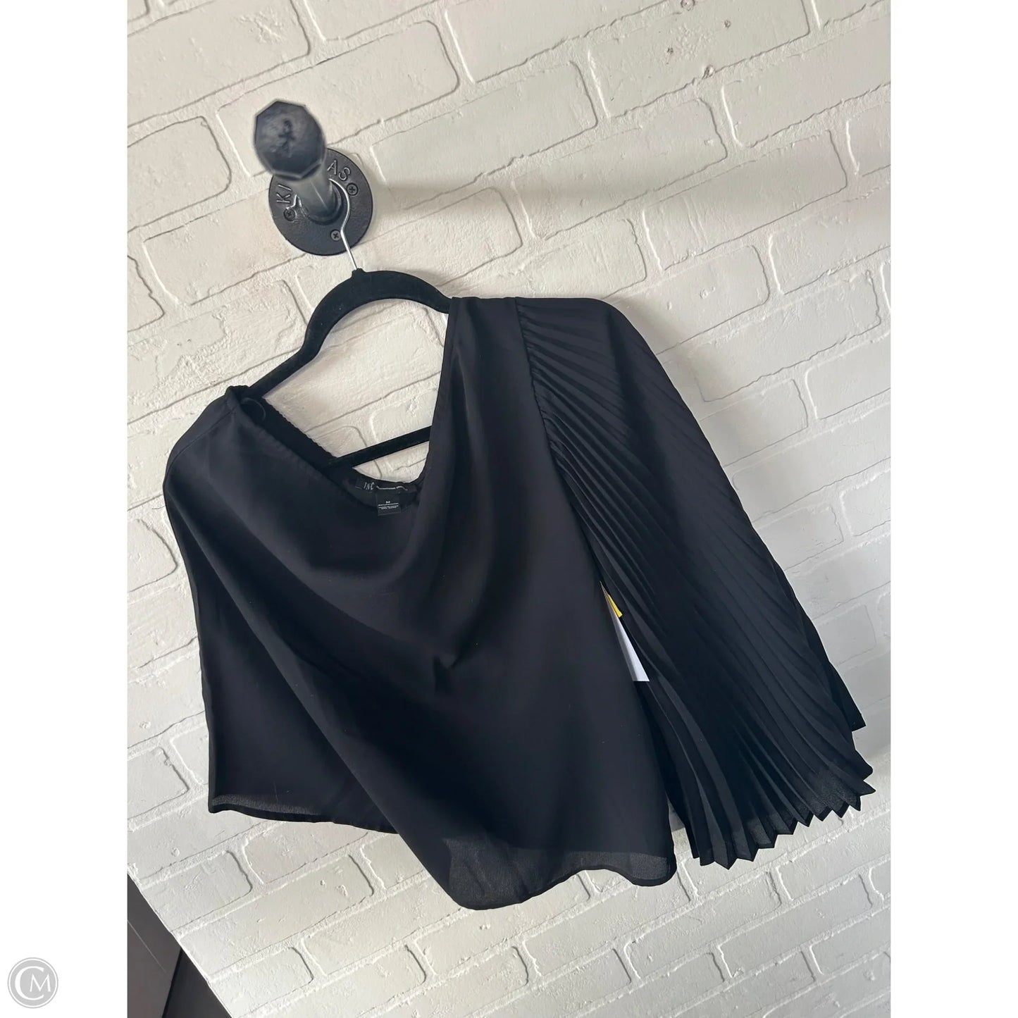 Top Long Sleeve By Inc In Black, Size: M