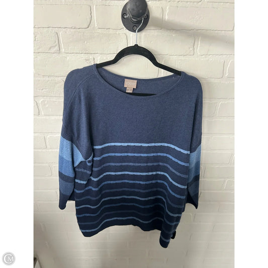 Sweater By Chicos In Blue, Size: L