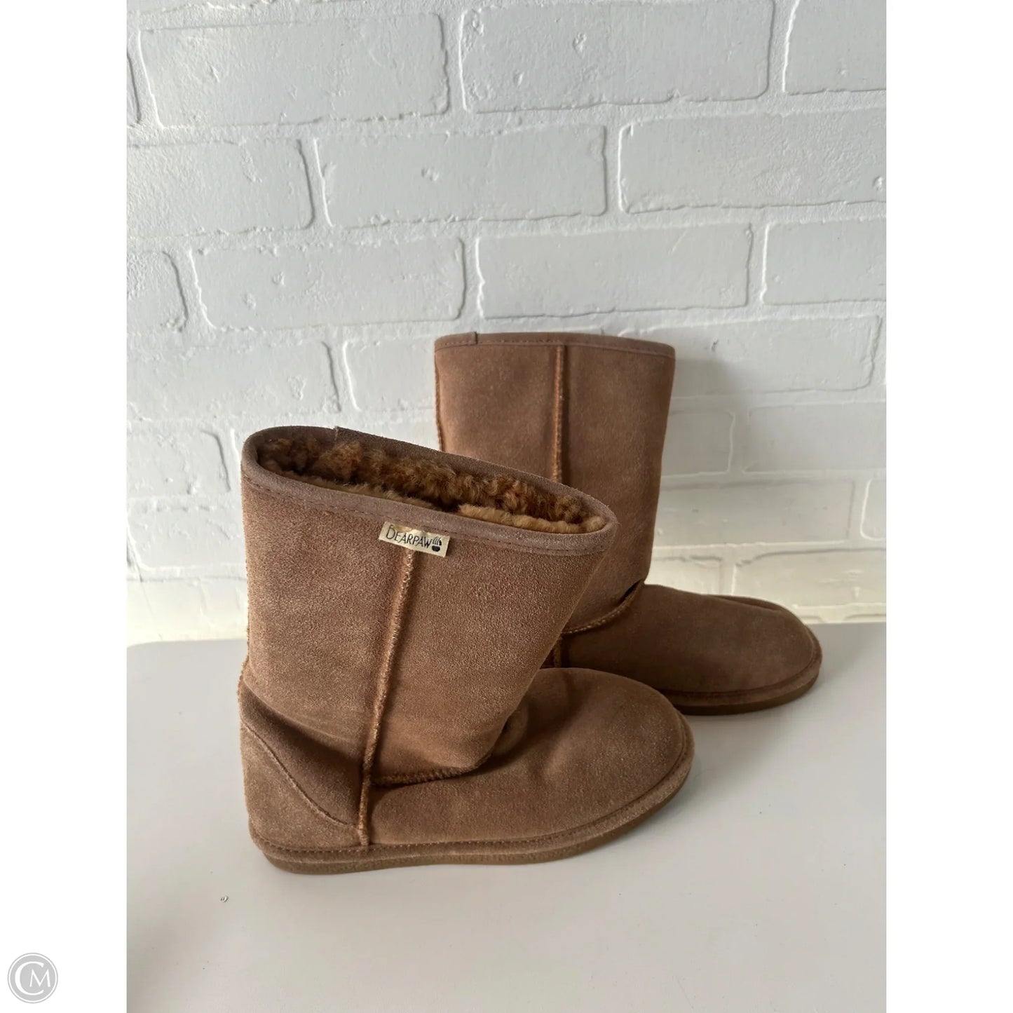 Boots Mid-calf Flats By Bearpaw In Tan, Size: 8