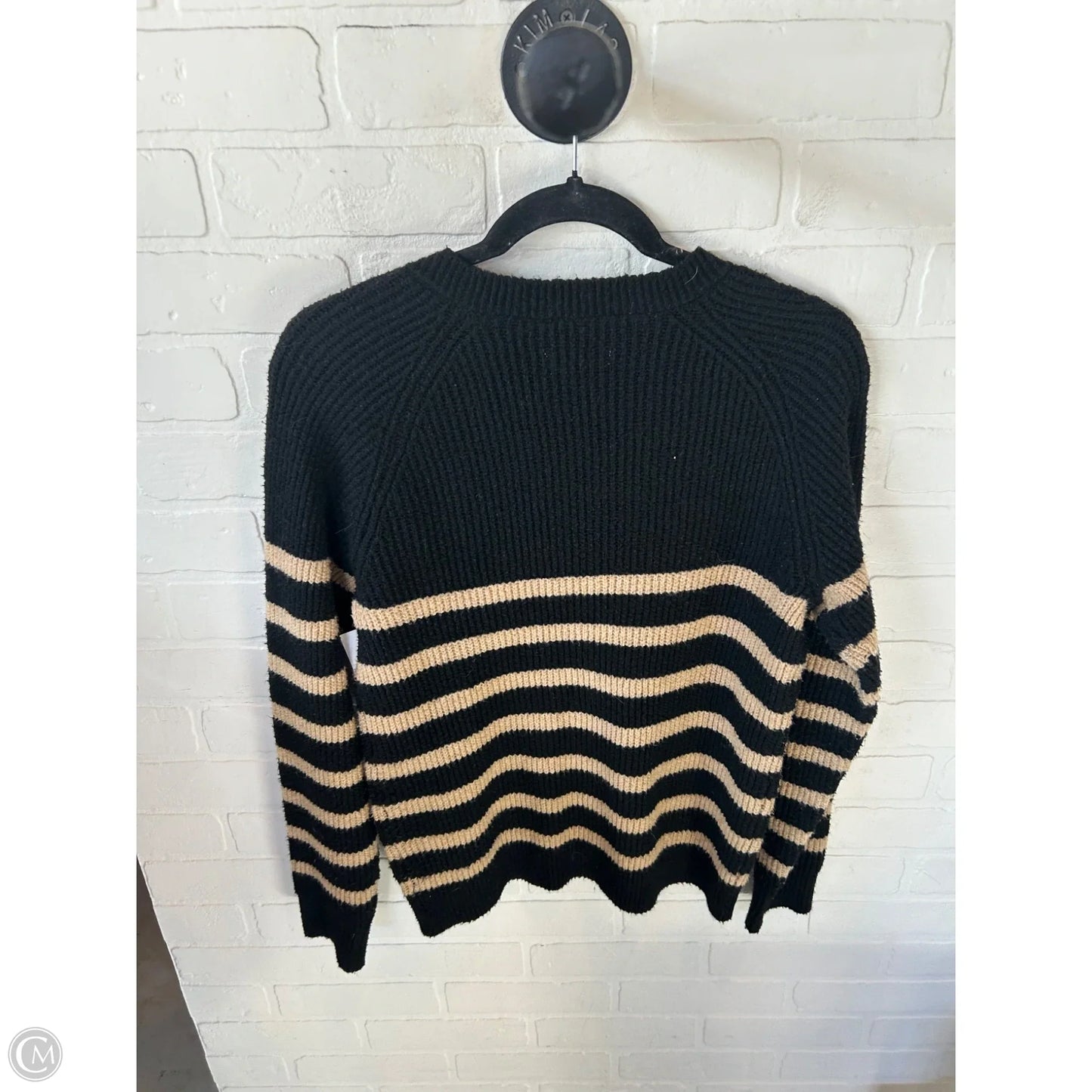 Sweater By Knox Rose In Black & Tan, Size: S