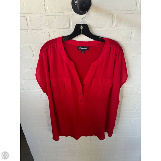 Top Short Sleeve By Inc In Red, Size: 1x