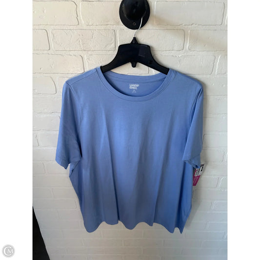 Top Short Sleeve Basic By Lands End In Blue, Size: 2x
