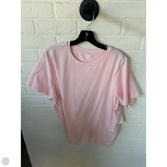 Top Short Sleeve Basic By Lands End In Pink, Size: 2x