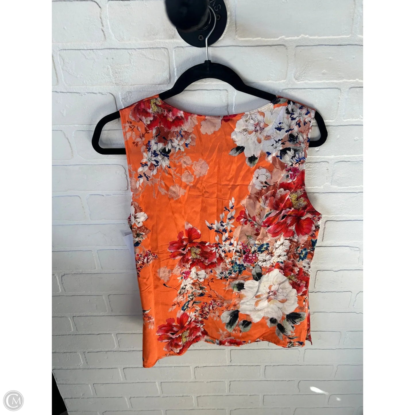 Top Sleeveless Luxury Designer By St John Collection In Orange & Red, Size: M