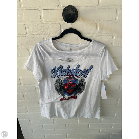 Top Short Sleeve By Rock And Republic In White, Size: L