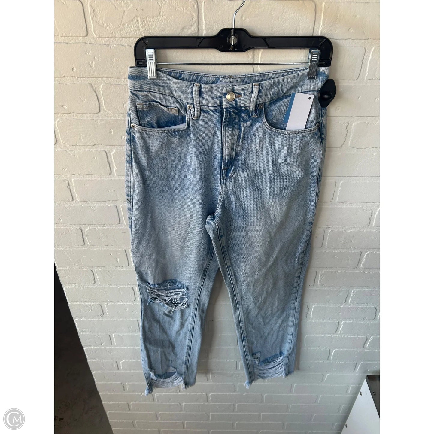 Jeans Straight By Good American In Blue Denim, Size: 4