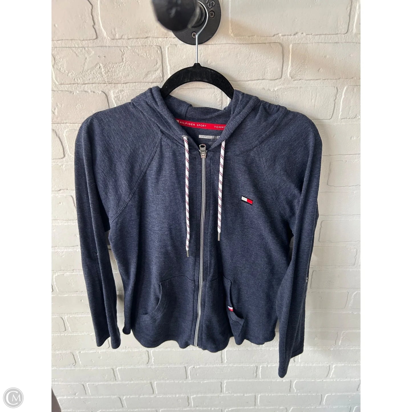 Sweatshirt Hoodie By Tommy Hilfiger In Blue, Size: S