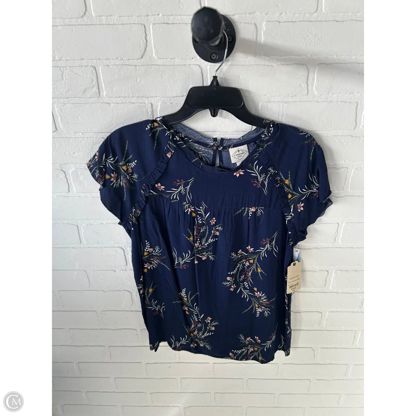 Top Short Sleeve By St Johns Bay In Blue & Pink, Size: M