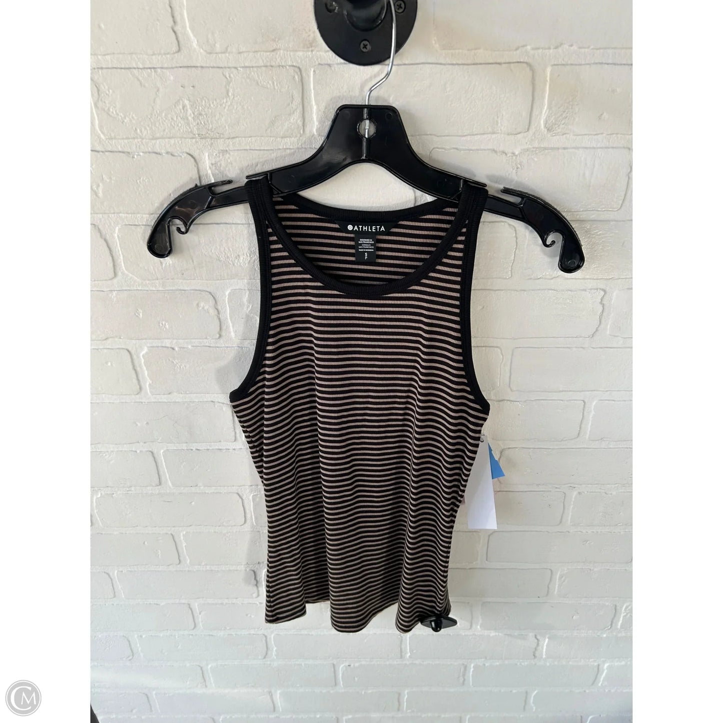 Athletic Tank Top By Athleta In Black & Brown, Size: S