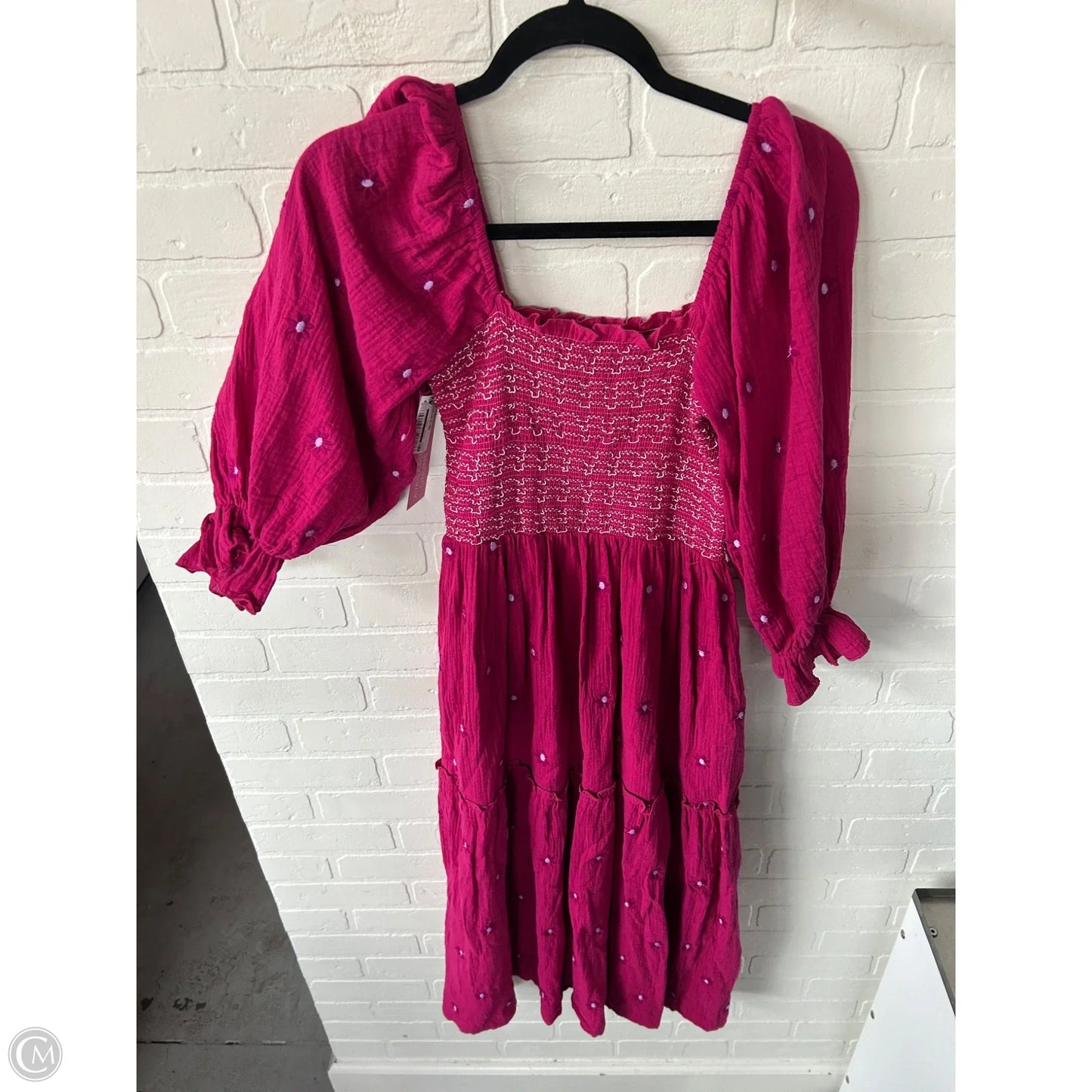 Dress Casual Midi By Cme In Pink, Size: M