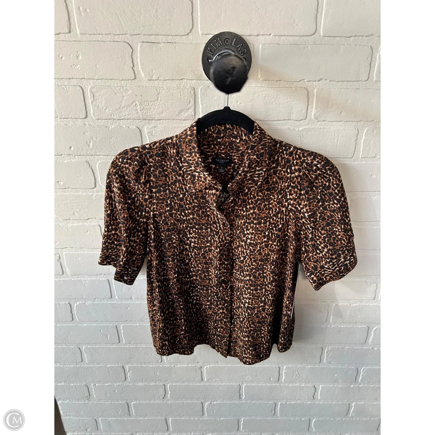 Top Short Sleeve By Talbots In Animal Print, Size: Xsp