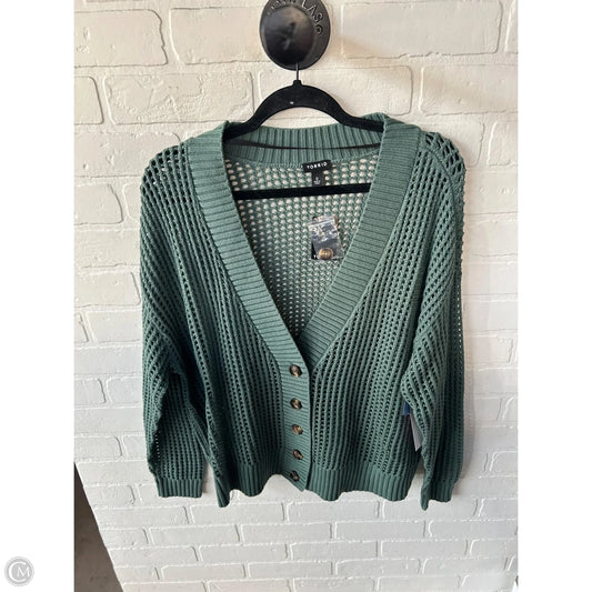 Sweater Cardigan By Torrid In Green, Size: L