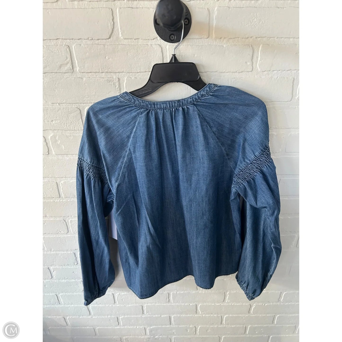 Top Long Sleeve By Sanctuary In Blue Denim, Size: S