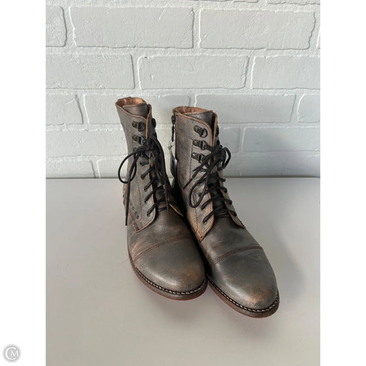 Boots Mid-calf Flats By Bed Stu In Grey, Size: 8.5