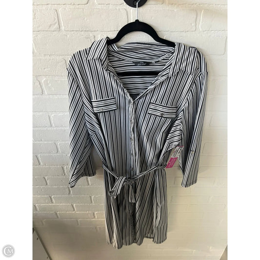 Dress Casual Midi By Mlle Gabrielle In Black & White, Size: 2x