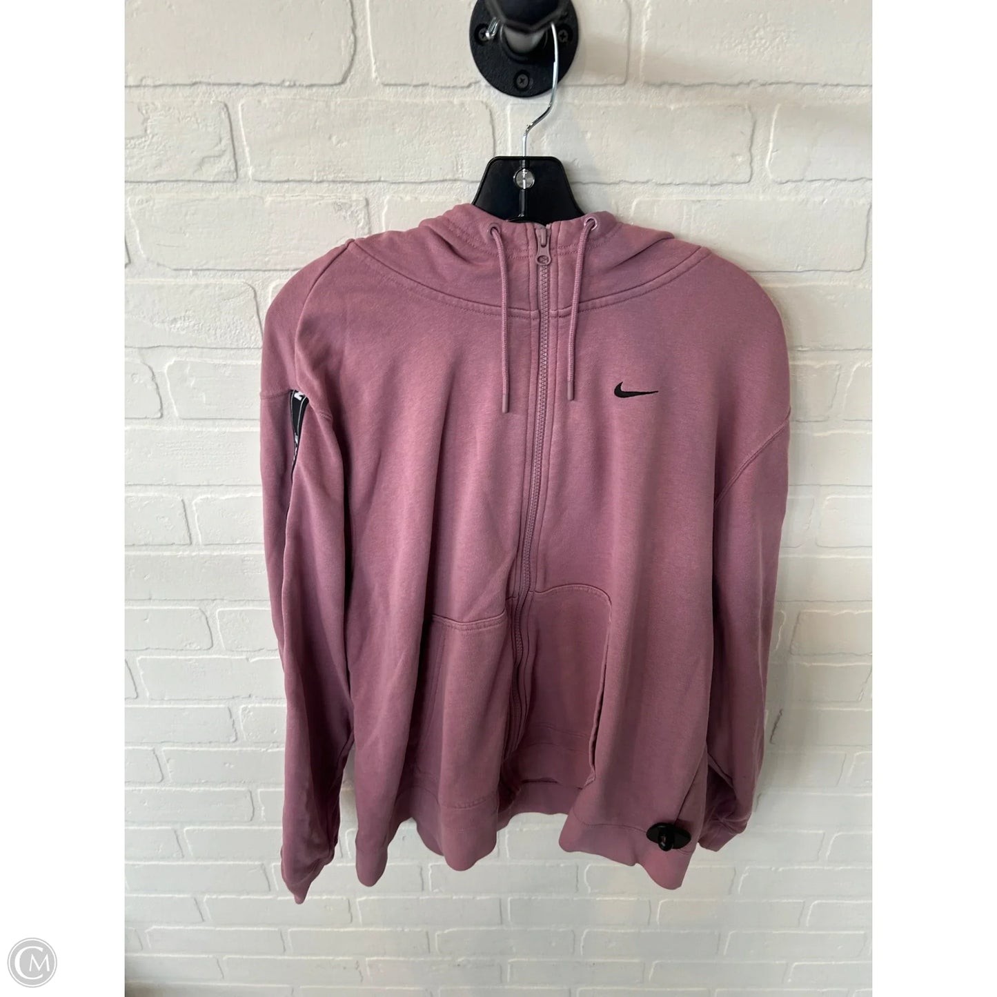 Athletic Sweatshirt Hoodie By Nike In Pink, Size: 1x
