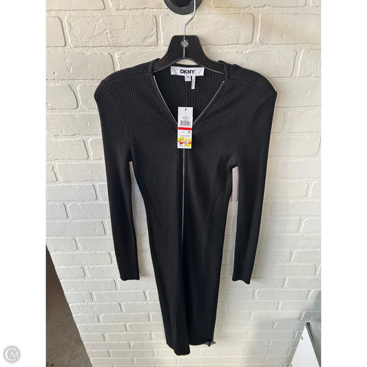 Sweater Cardigan By Dkny In Black, Size: Xs