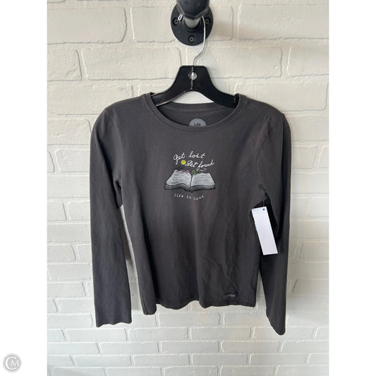 Top Long Sleeve Basic By Life Is Good In Grey, Size: Xs