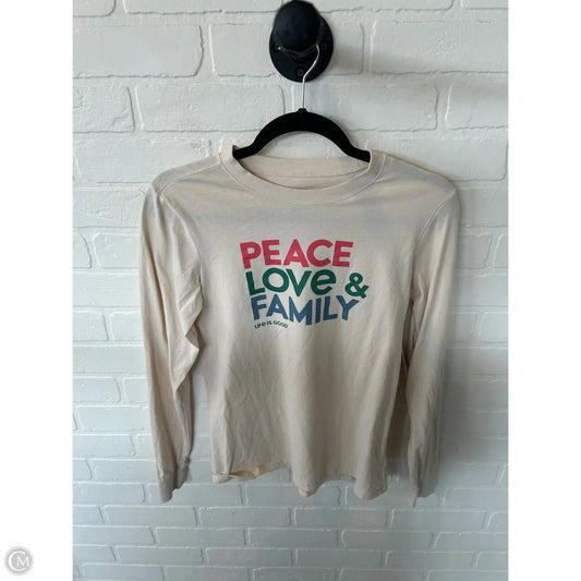 Top Long Sleeve Basic By Life Is Good In Tan, Size: S