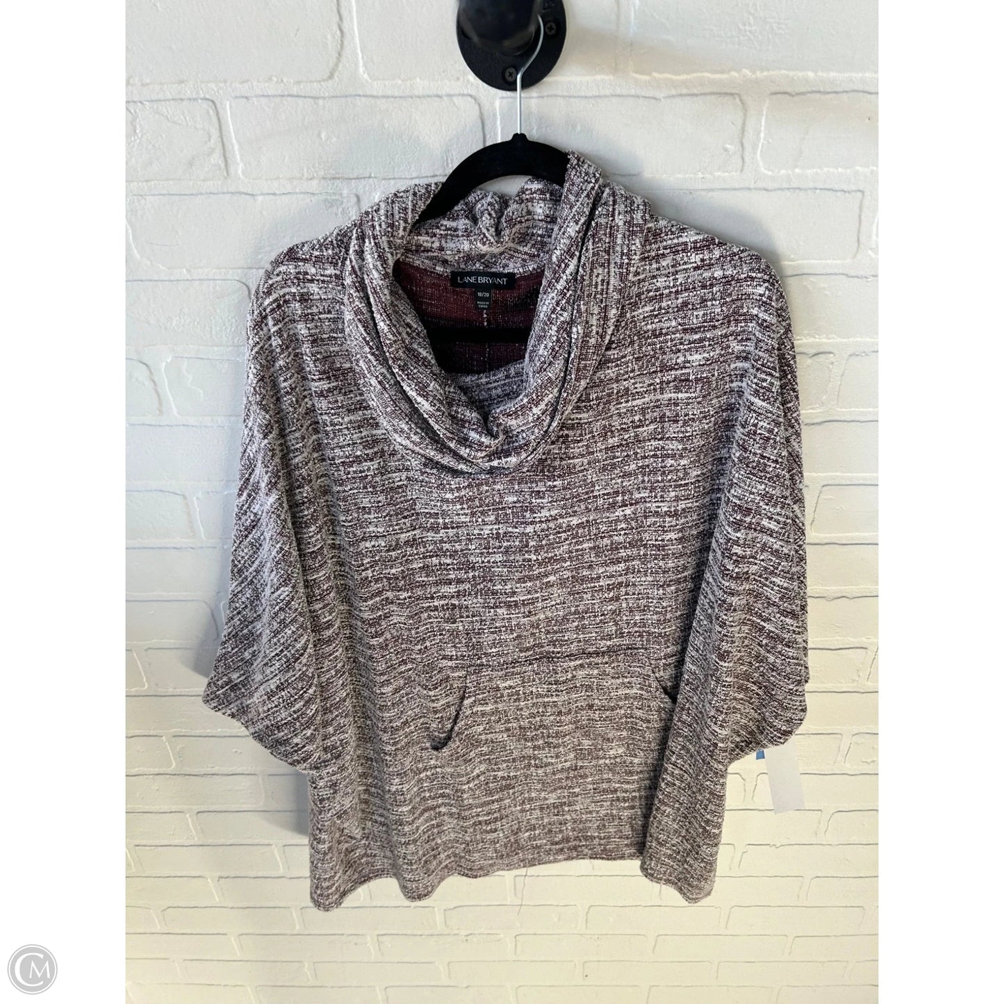 Poncho By Lane Bryant In Red & White, Size: 1x