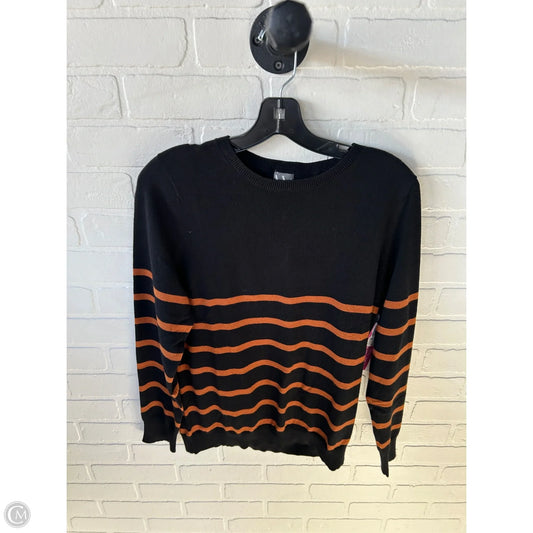 Sweater By Worthington In Black & Brown, Size: L