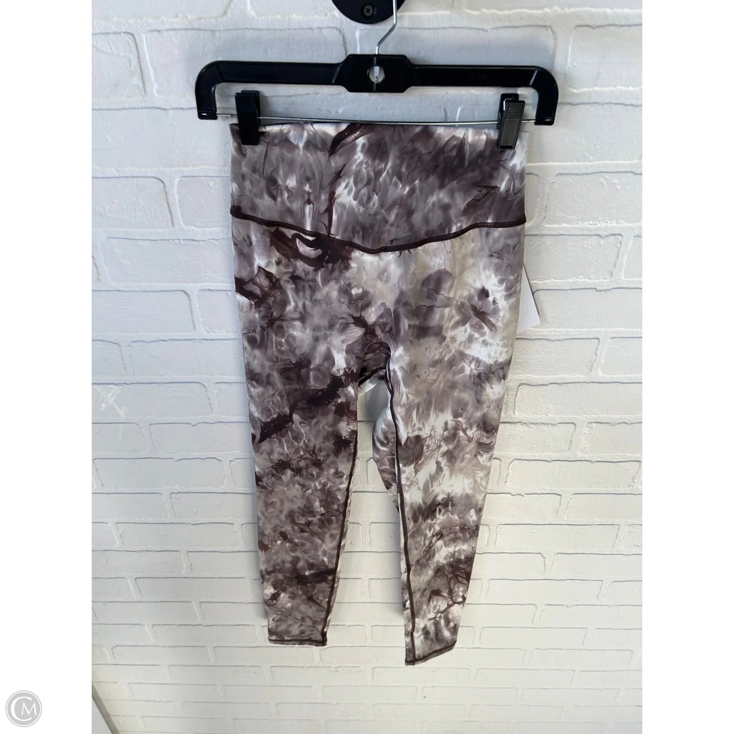 Athletic Leggings By Gym Shark In Brown & Cream, Size: 8