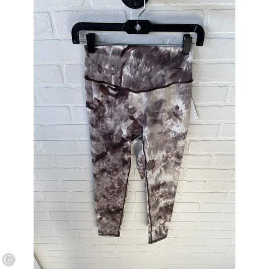 Athletic Leggings By Gym Shark In Brown & Cream, Size: 8