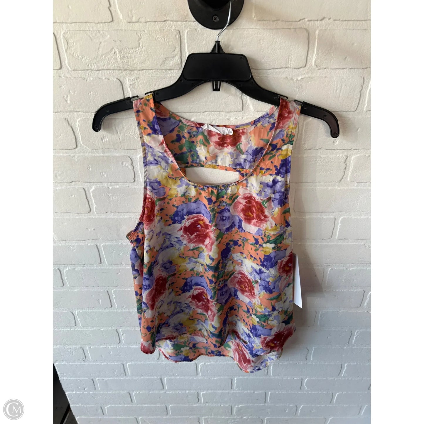 Top Sleeveless By Lush In Orange & Purple, Size: M