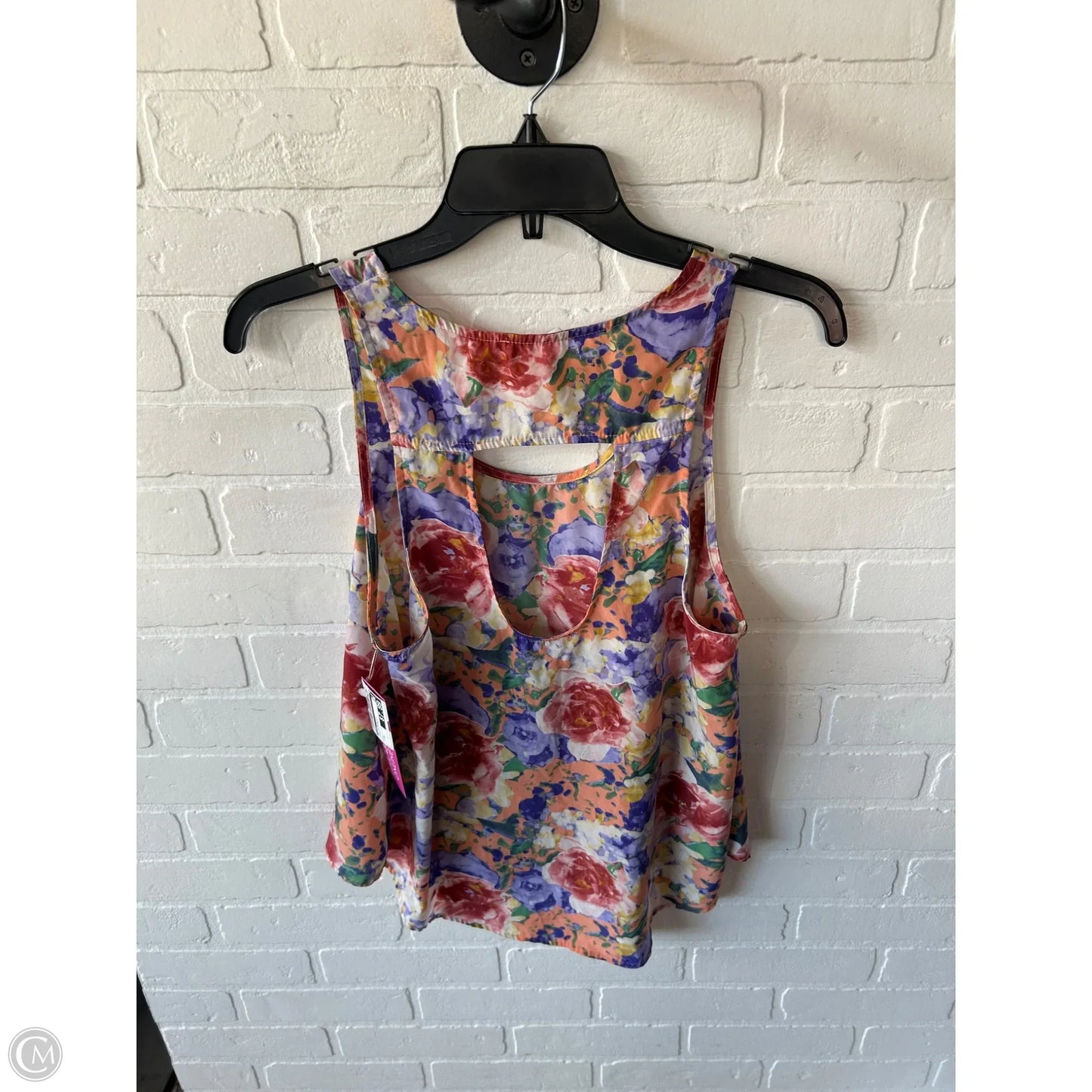 Top Sleeveless By Lush In Orange & Purple, Size: M