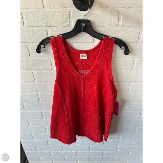 Top Sleeveless Basic By Clothes Mentor In Red, Size: L