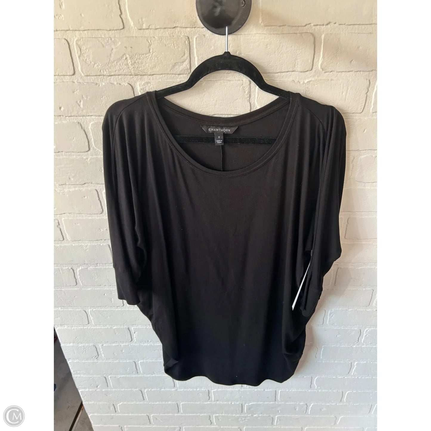 Top Short Sleeve By 41 Hawthorn In Black, Size: M