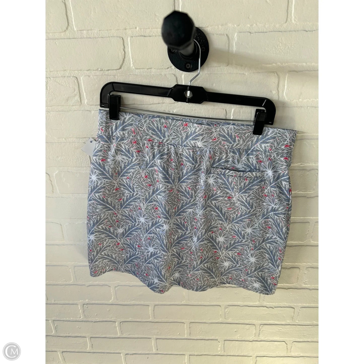 Athletic Skort By Pebble Beach In Grey & Orange, Size: 12