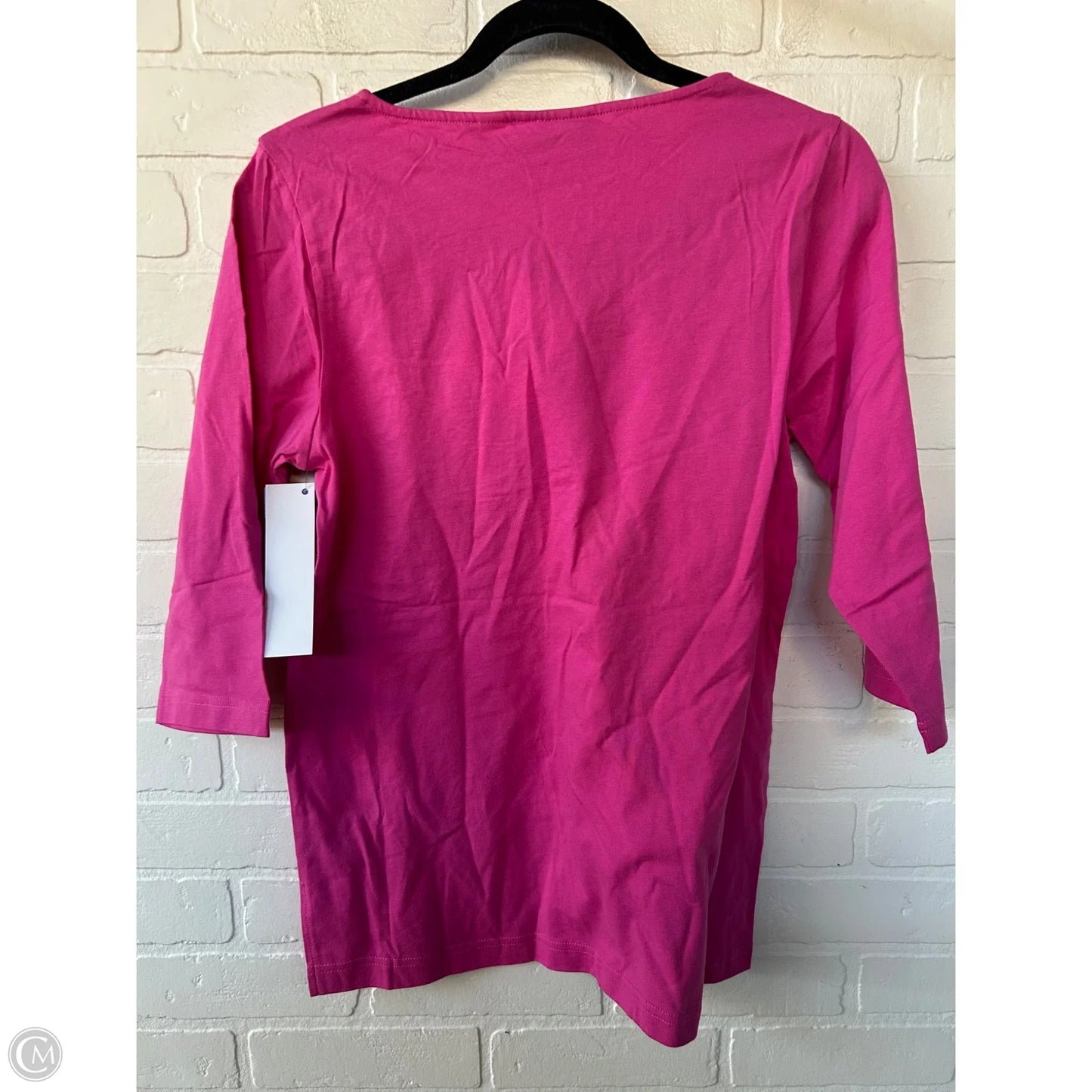 Top 3/4 Sleeve By Bob Mackie Qvc In Pink, Size: Xs