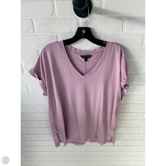 Top Short Sleeve Basic By Banana Republic In Pink, Size: L