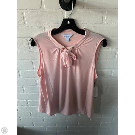 Top Sleeveless By Liz Claiborne In Pink, Size: L